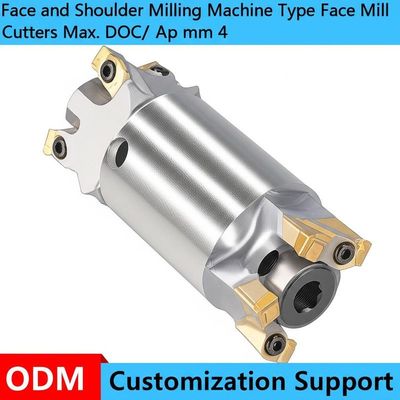 ফেস এবং শোল্ডার মিলিং মেশিন টাইপ ফেস মিলিং কাটার্স সর্বোচ্চ DOC/ Ap mm 4 ODM কাস্টমাইজেশন সমর্থন