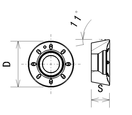 RPMT 1204MO-MM কার্বাইড CNC মিলিং ওয়ার্ল্ডিয়া কাটিং টুলস সন্নিবেশিত করে