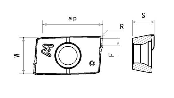 APMT 1604PDER-MP PVD আবরণ কার্বাইড সন্নিবেশ CNC মিলিং সরঞ্জাম